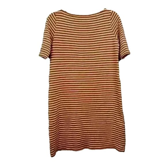 Fossil Womens Sz Medium Addison Burnt Orange Stripe Knit Dress Cosplay Y2K Flaw - Picture 4 of 12
